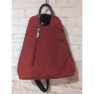 Baggallini Metro Convertible Backpack Nylon Rusty Red Sling EUC Travel